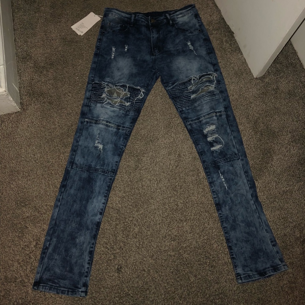 Moto biker jeans